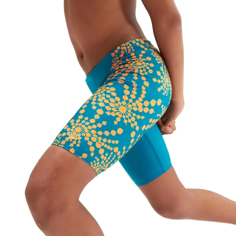 Speedo Boys Digital Allover V-Cut Jammer Ocean Depths/Carrot Cake/Apricot Jam-3